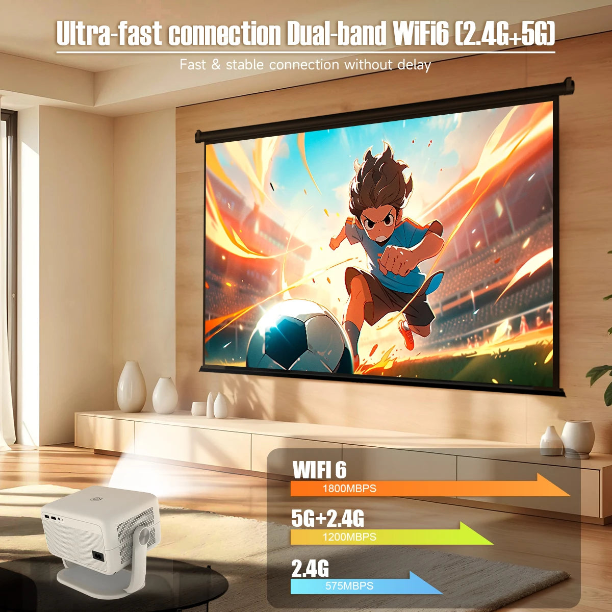 MAGCUBIC L018 Portable Bluetooth Home Cinema Projector