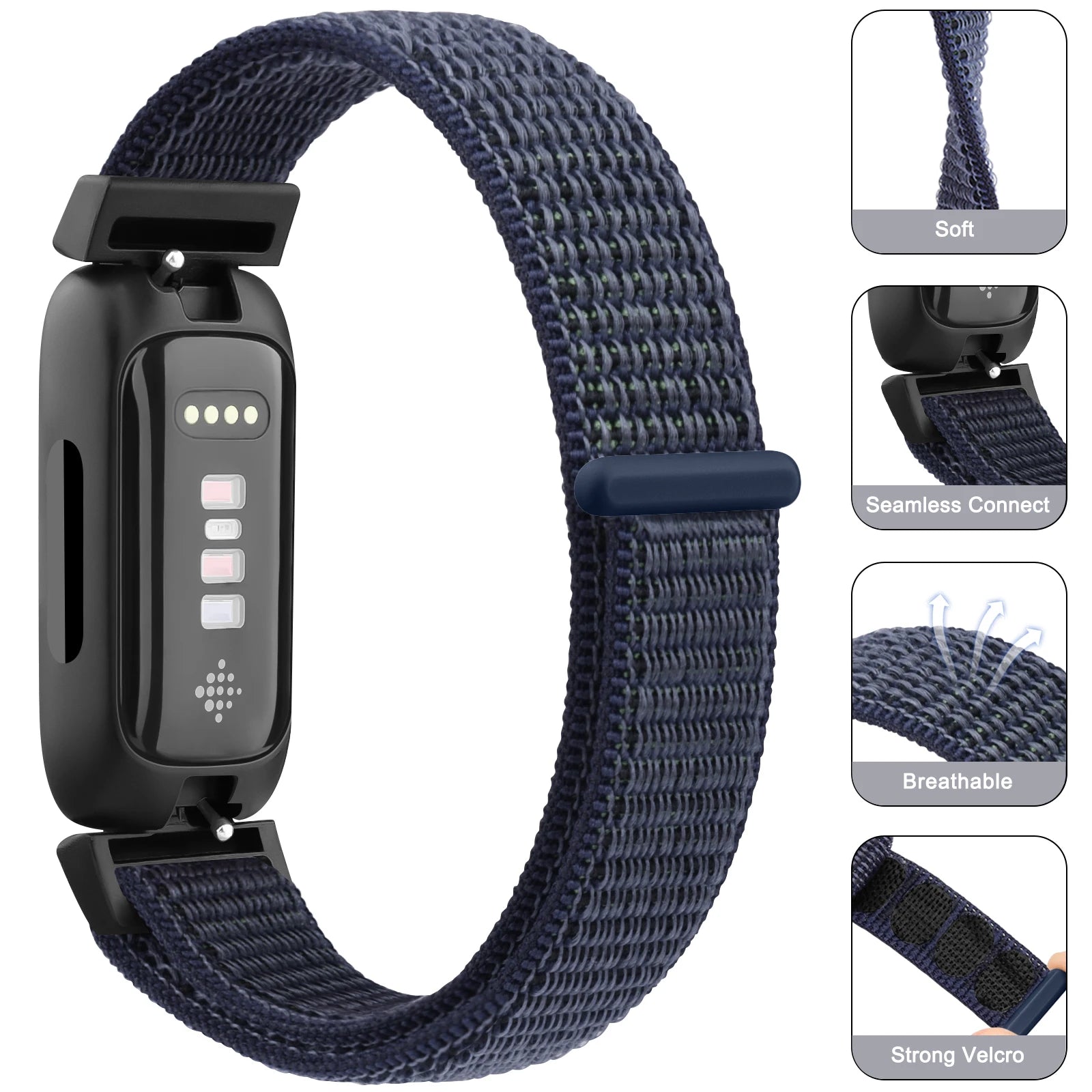 Nylon Loop Strap for Fitbit Inspire 3 Watch