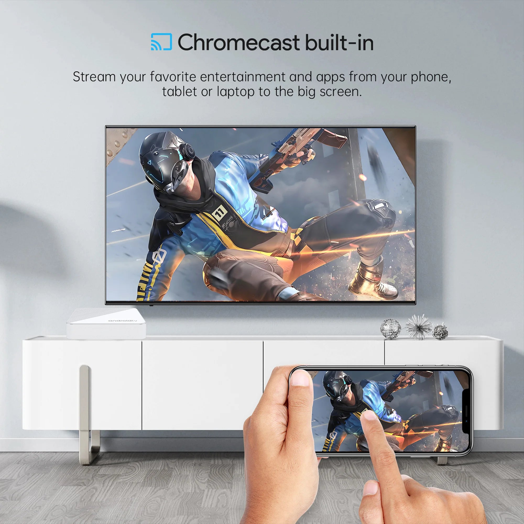 MORTAL T1X 4K Android TV Box with Google Assistant