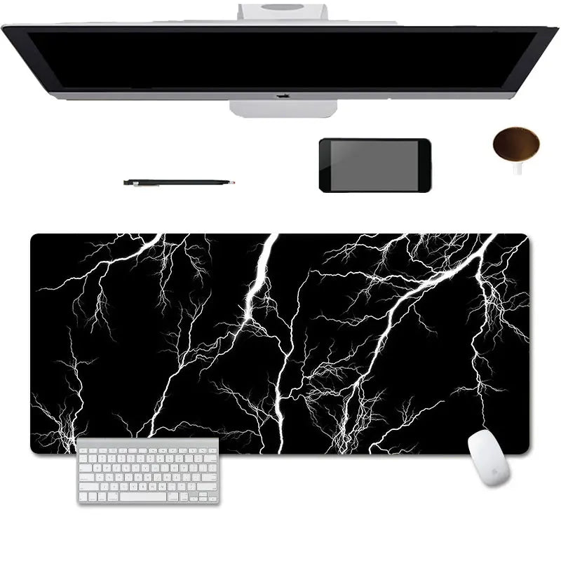 YSAGi Non-Slip Lightning Desk Mat & Mouse Pad