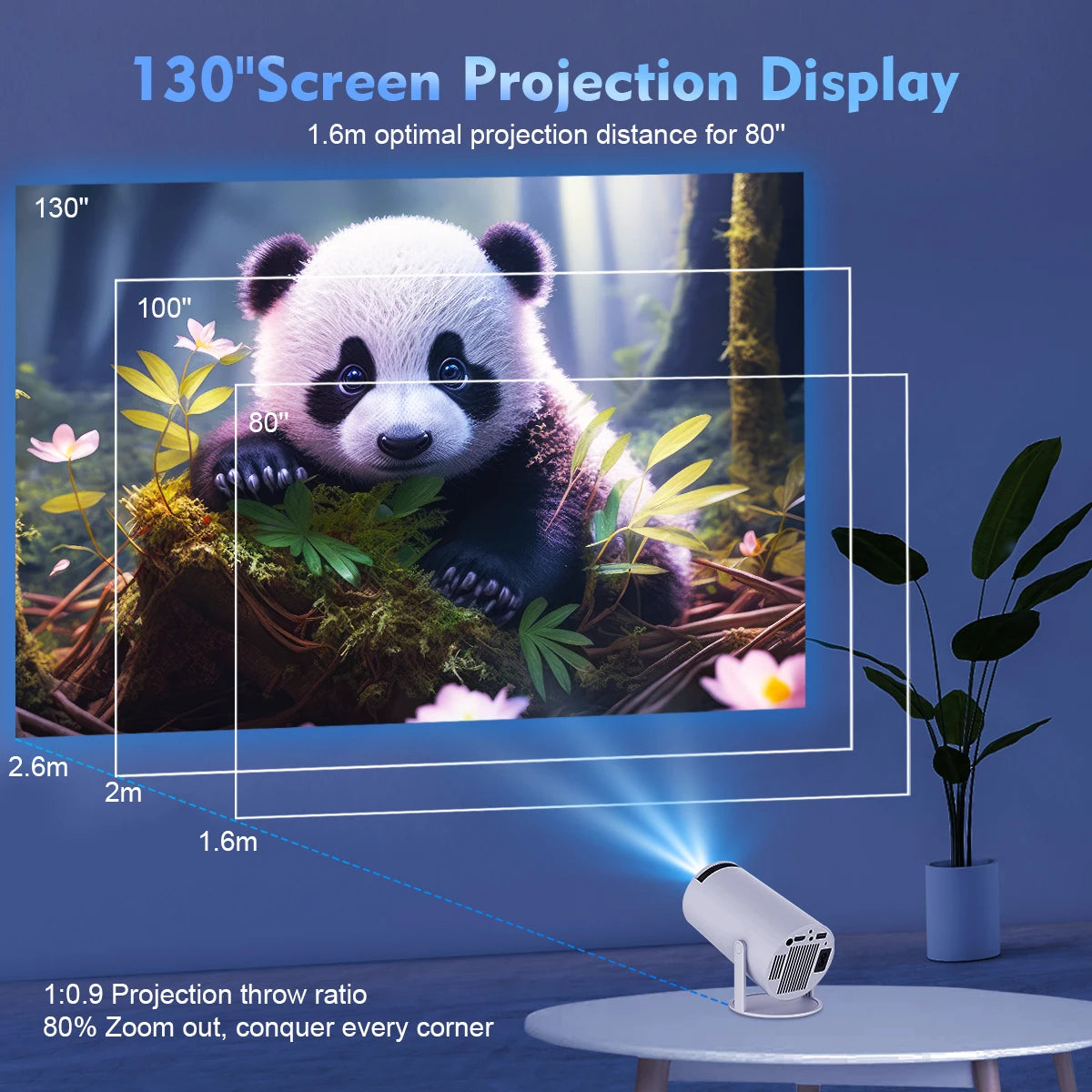 MAGCUBIC HY300 Pro Portable Bluetooth Home Cinema Projector