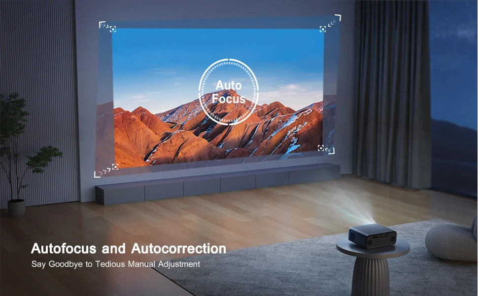 WiMius 25000 Lumens 1080P Portable Bluetooth Home Cinema Projector