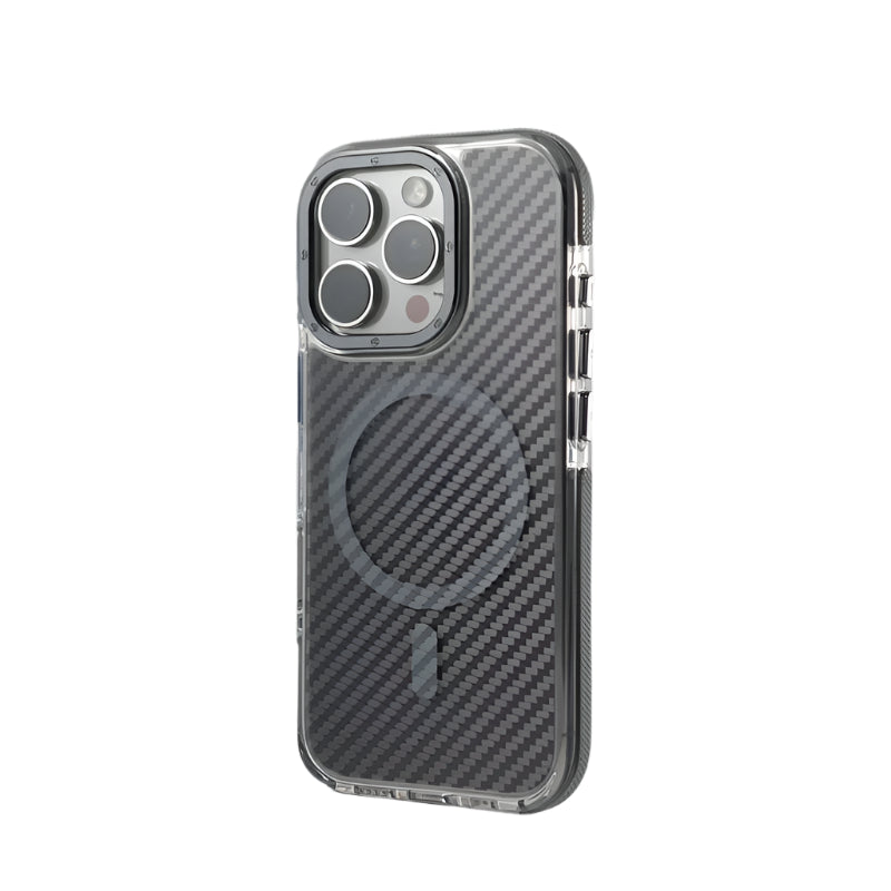 Carbon Fibre Texture MagSafe Shockproof Case for iPhone