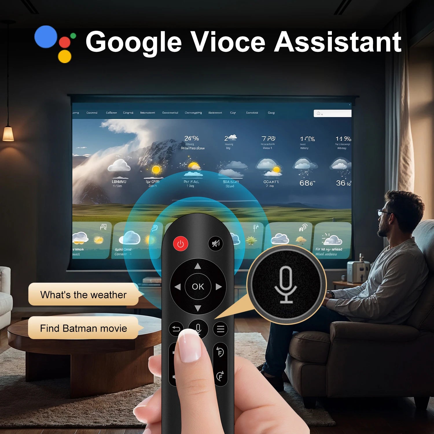 MAGCUBIC HY310 Portable Home Cinema Projector with Google Assistant
