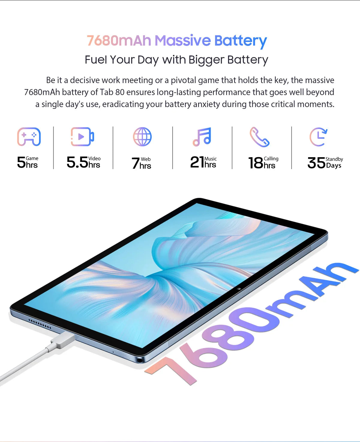 BLACKVIEW Tab 80 WiFi 10.1" HD Android Tablet - 128GB
