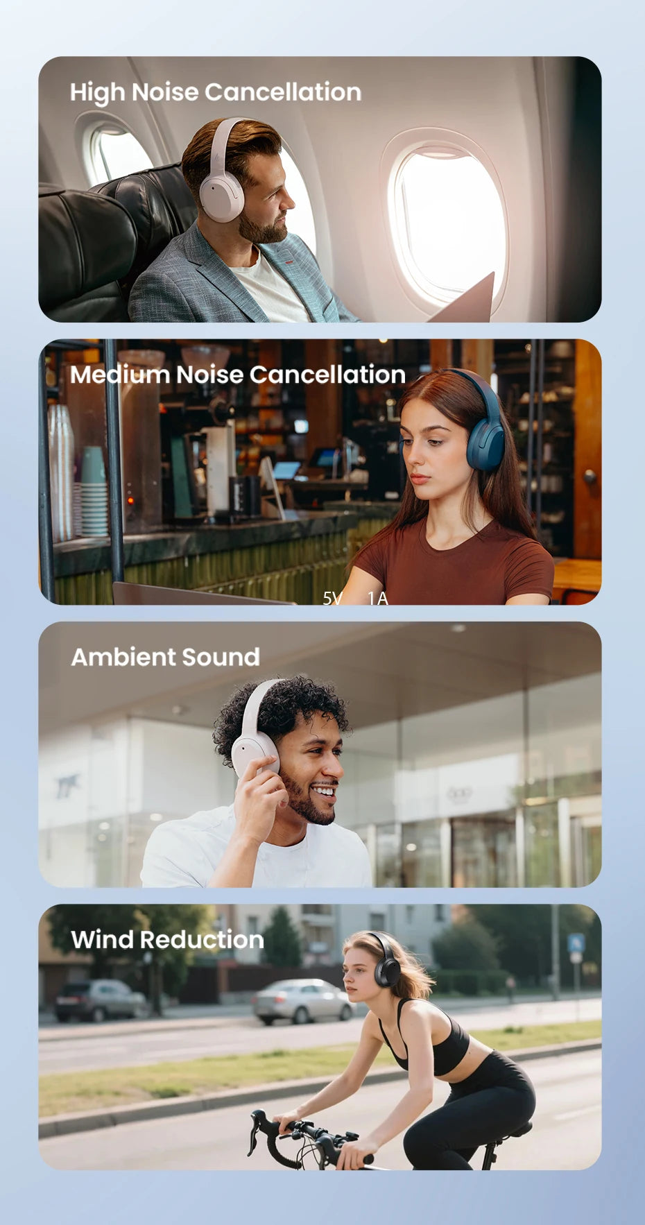 EDIFIER W820NB Plus Noise Cancelling Bluetooth Wireless Headphones