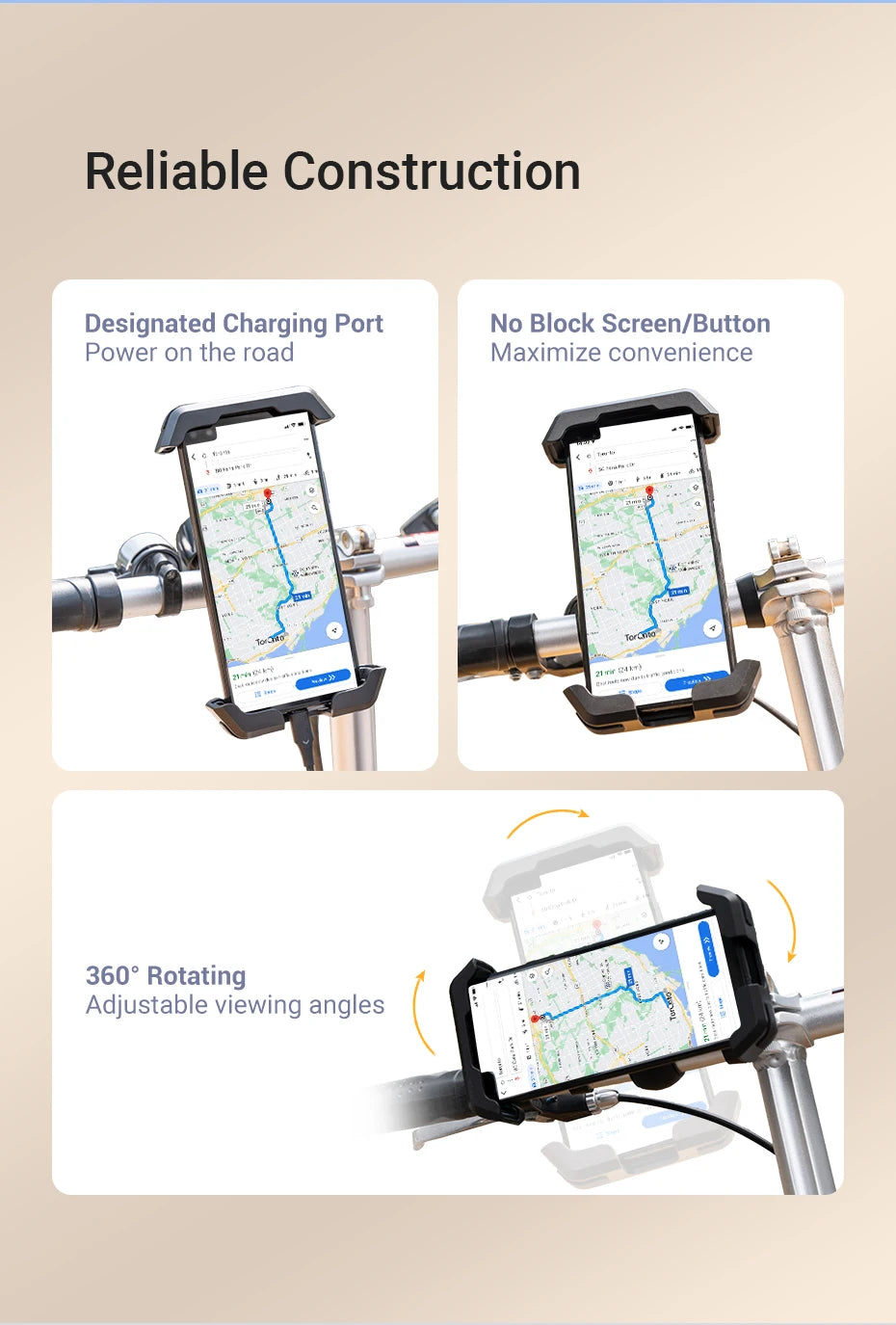 VENTION Universal Adjustable Bike Phone Mount