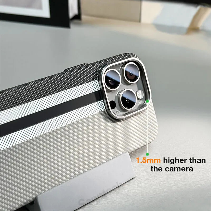 Carbon Fibre Texture MagSafe Case for Apple iPhone