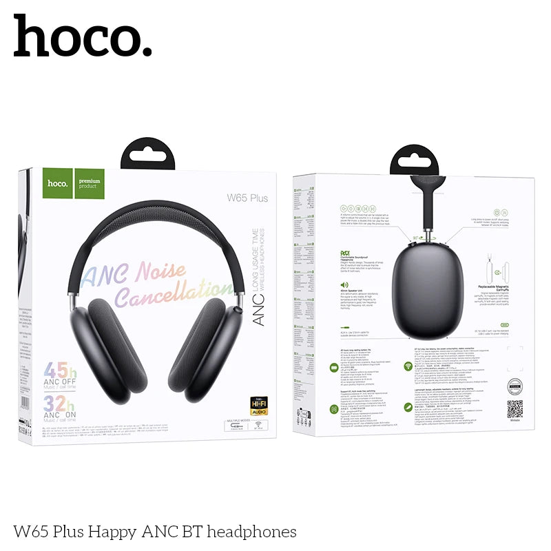 HOCO W65 Plus Noise Cancelling Bluetooth Wireless Headphones