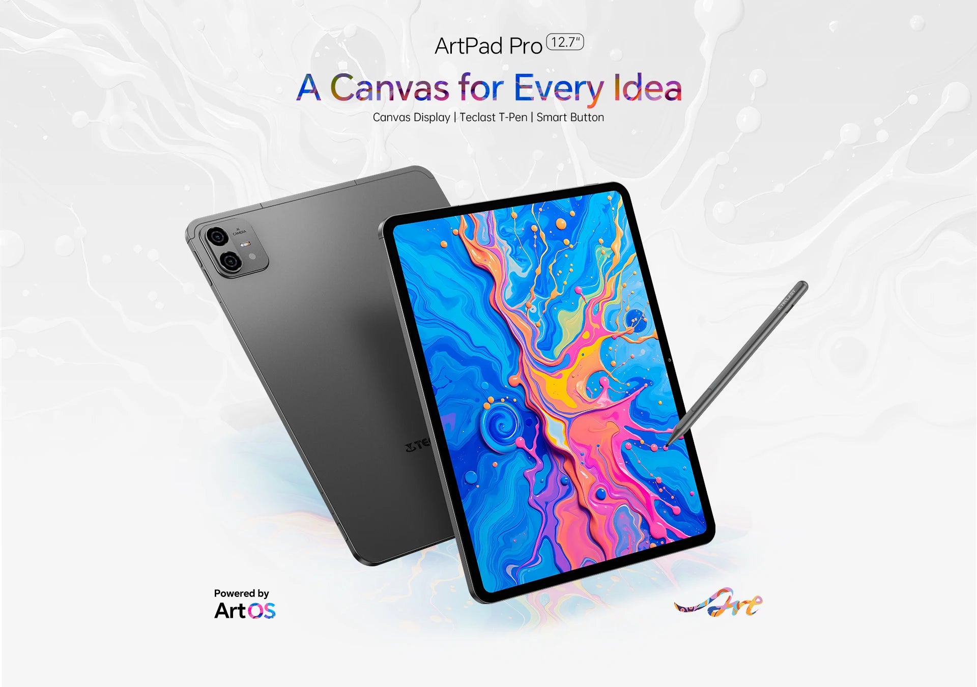 TECLAST ArtPad Pro 12.7" UHD Display Android Tablet - 256GB, Grey
