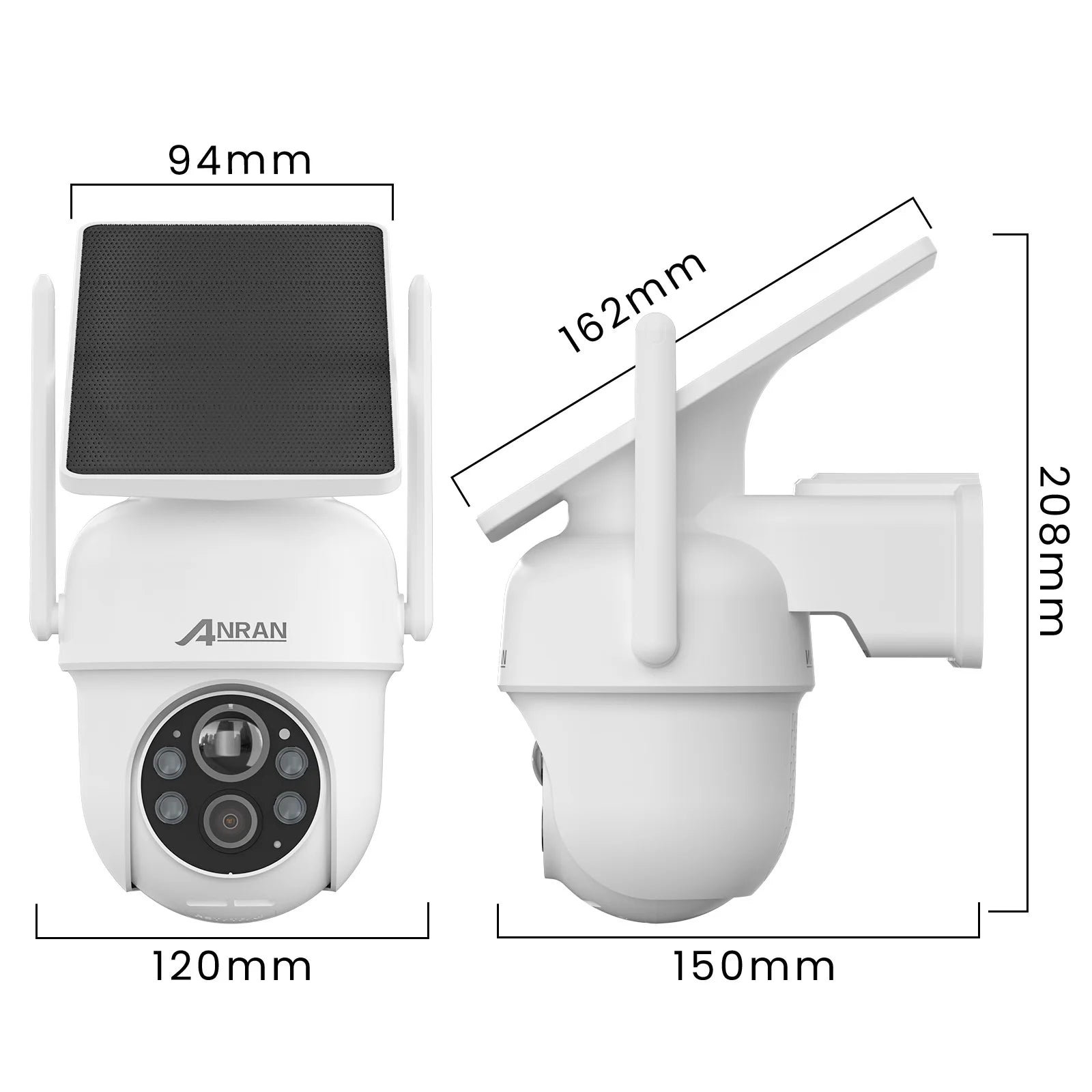ANRAN 3MP/5MP Solar Powered Smart Home Security Camera