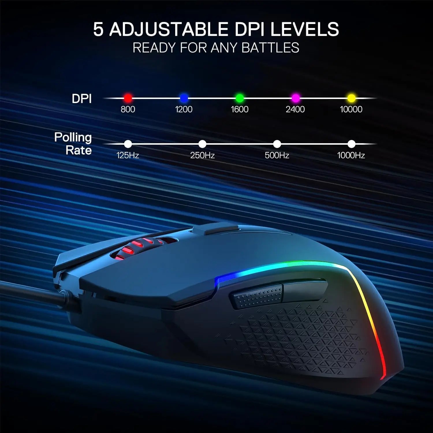 REDRAGON M616 Trident Optical Wired Gaming Mouse