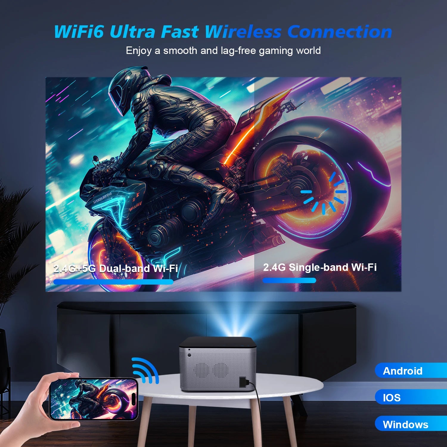 MAGCUBIC HY350 Pro Portable Bluetooth Home Cinema Projector