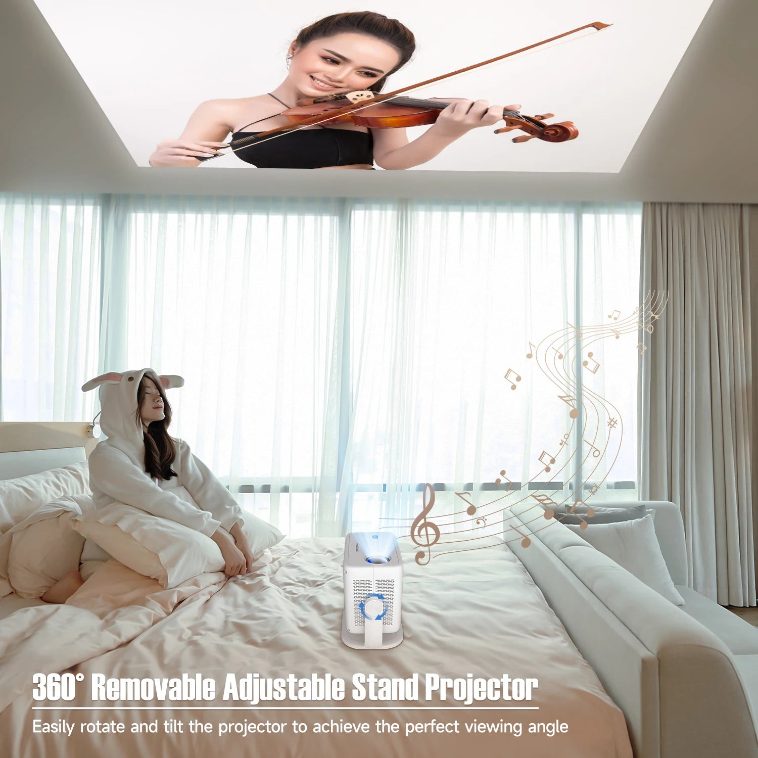 MAGCUBIC L018 Portable Bluetooth Home Cinema Projector