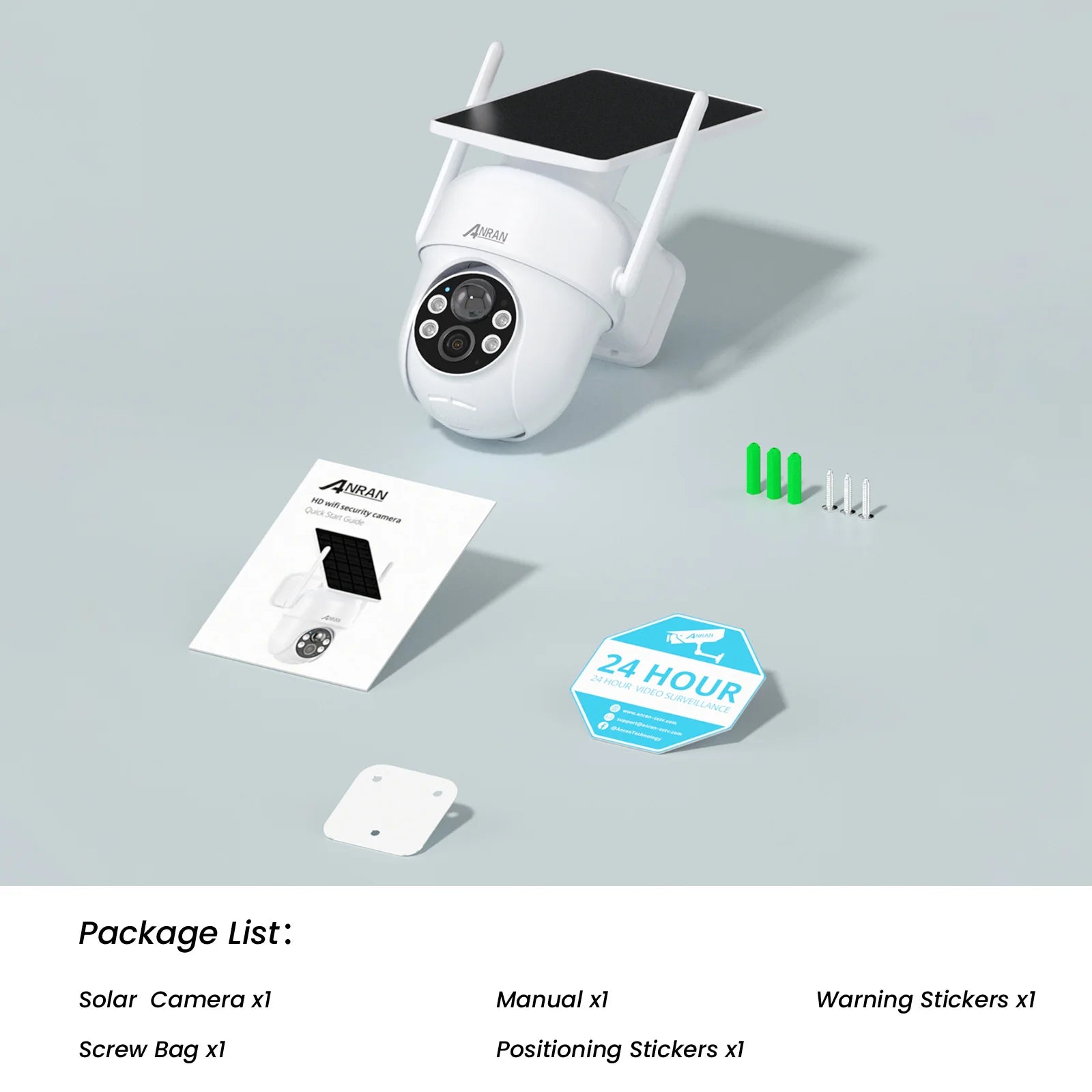ANRAN 3MP/5MP Solar Powered Smart Home Security Camera
