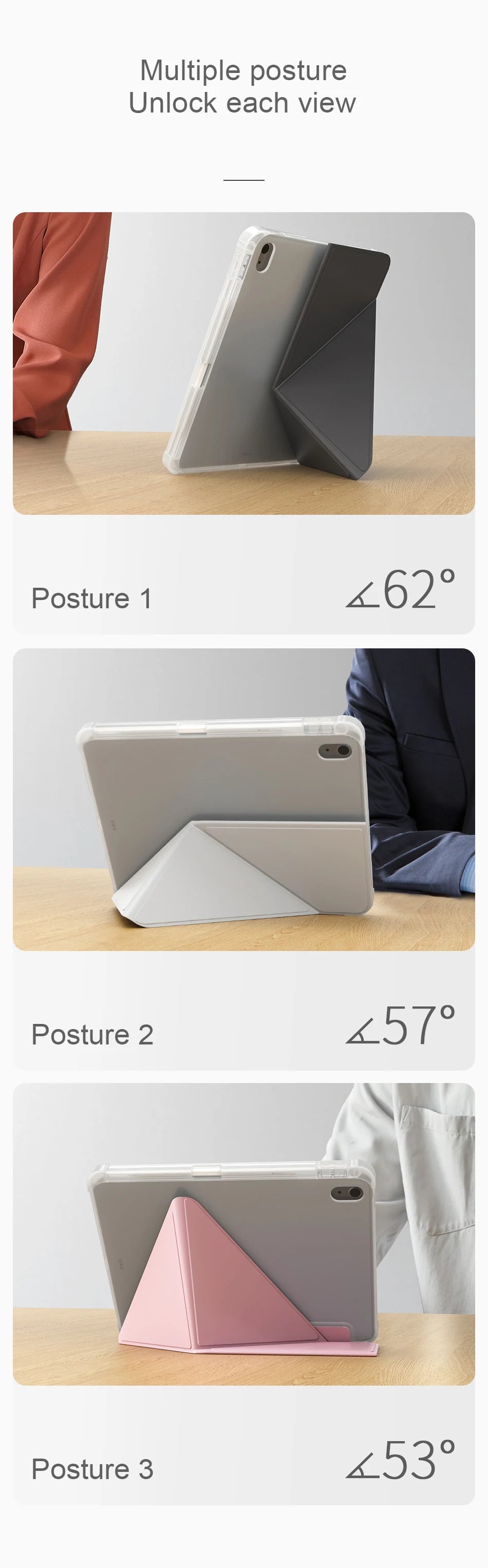 WiWU Tri-Fold Protective Case & Stand for iPad