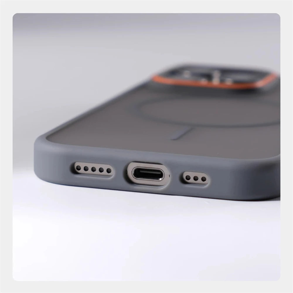 Frosted Translucent Magnetic Case for Apple iPhone