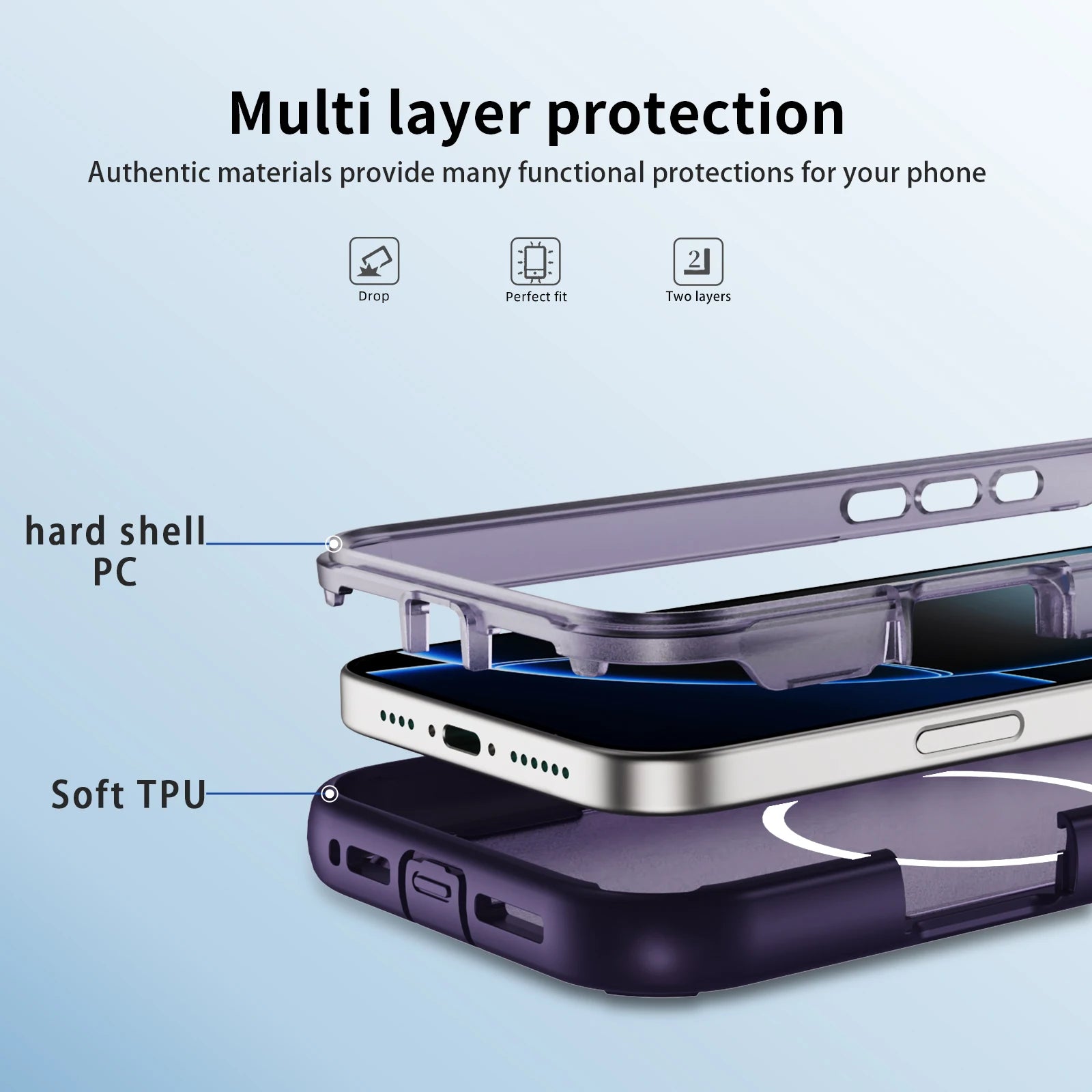 MagSafe Shockproof Rugged Armor Case for iPhone