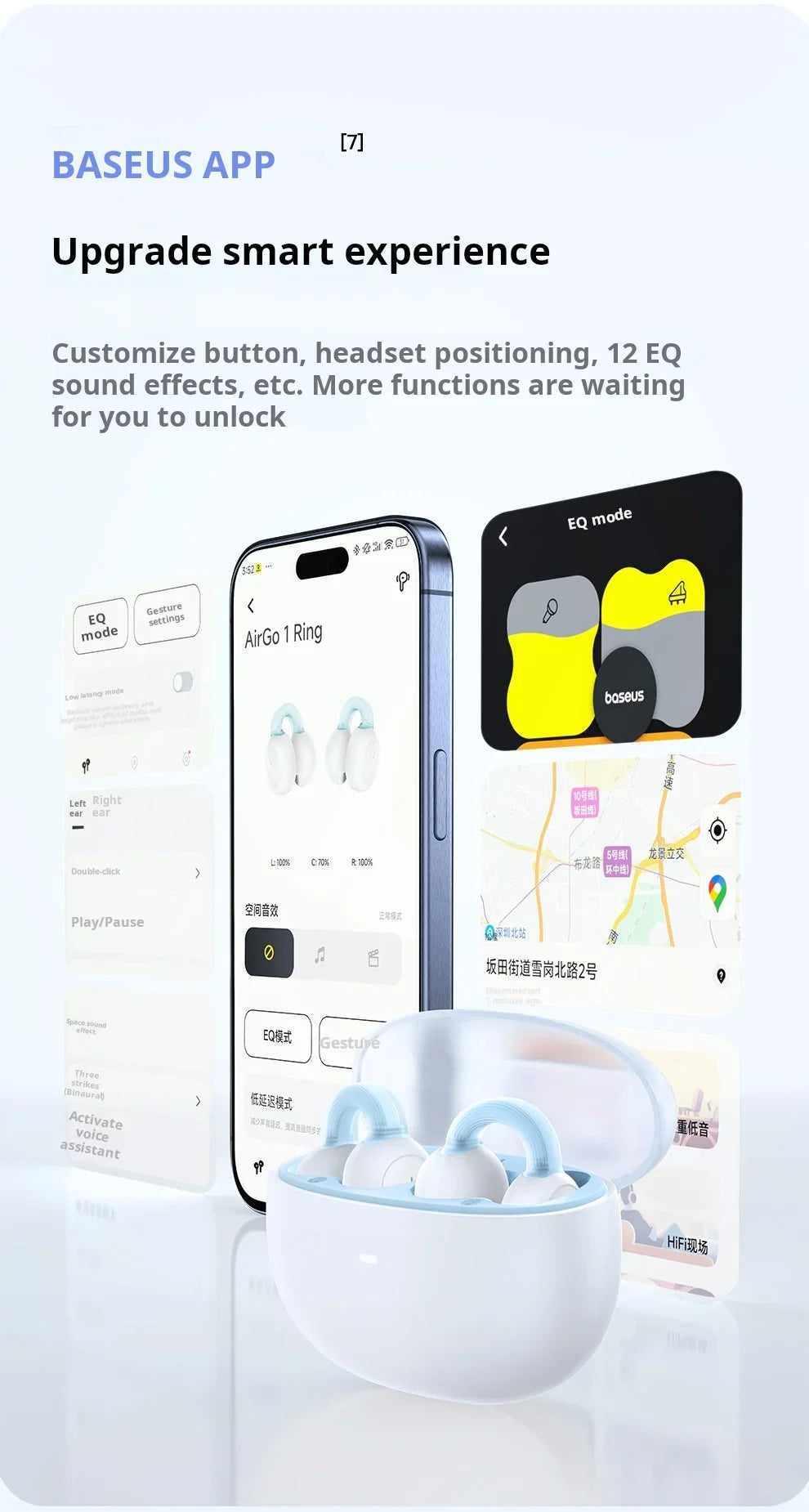 BASEUS AirGo 1 Ring Bluetooth Wireless Open-Ear Earphones