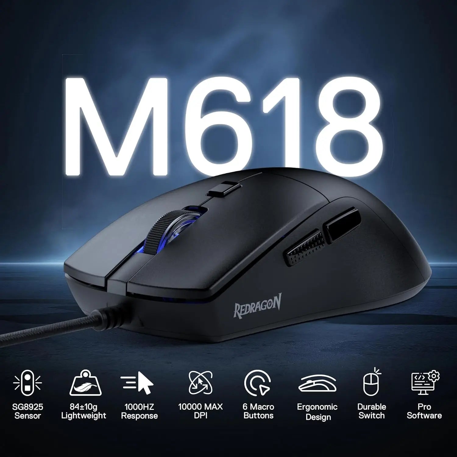 REDRAGON M618 Optical Wired Gaming Mouse