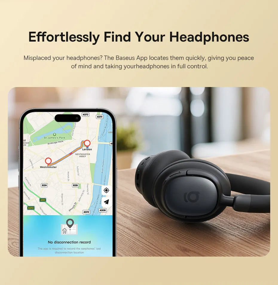 BASEUS Bowie MH1 Adaptive Noise Cancelling Bluetooth Wireless Headphones