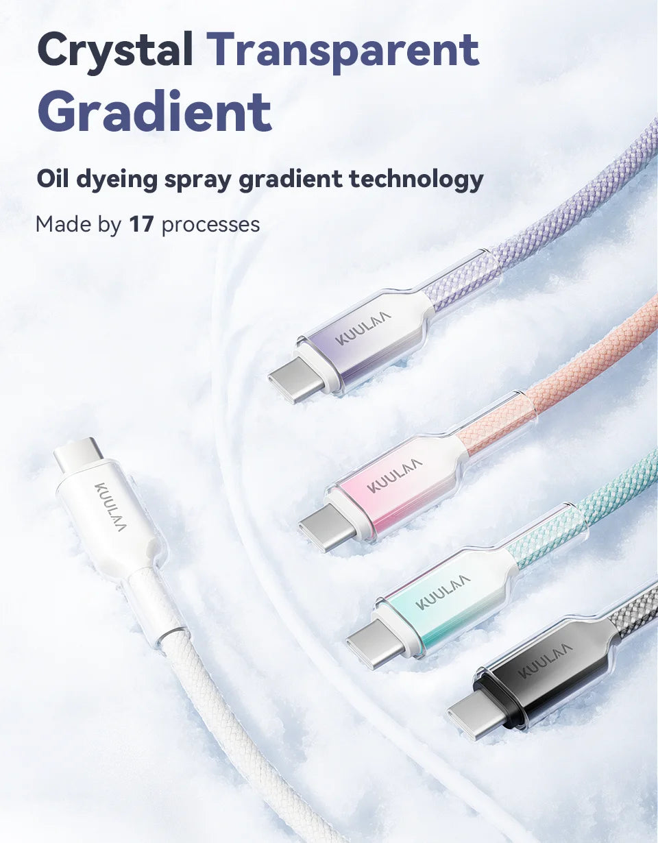 KUULAA 60W Type-C to Type-C Fast Charging and Data Cable