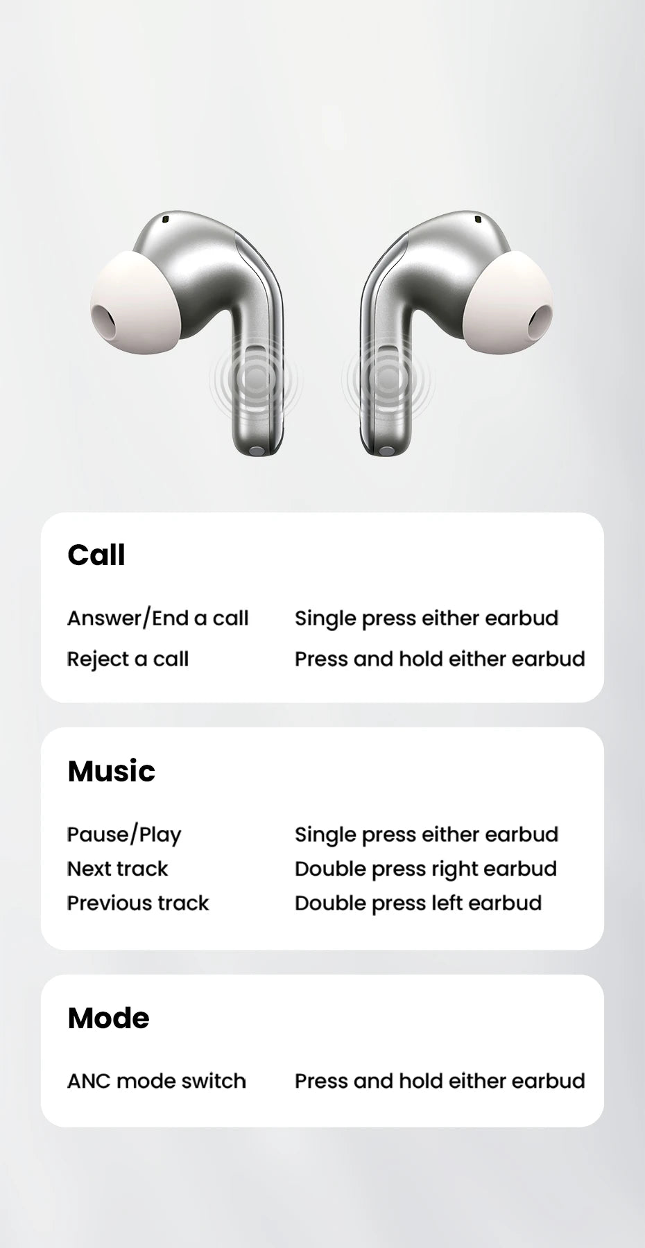 EDIFIER Evobuds Pro Noise Cancelling Bluetooth Wireless Earbuds