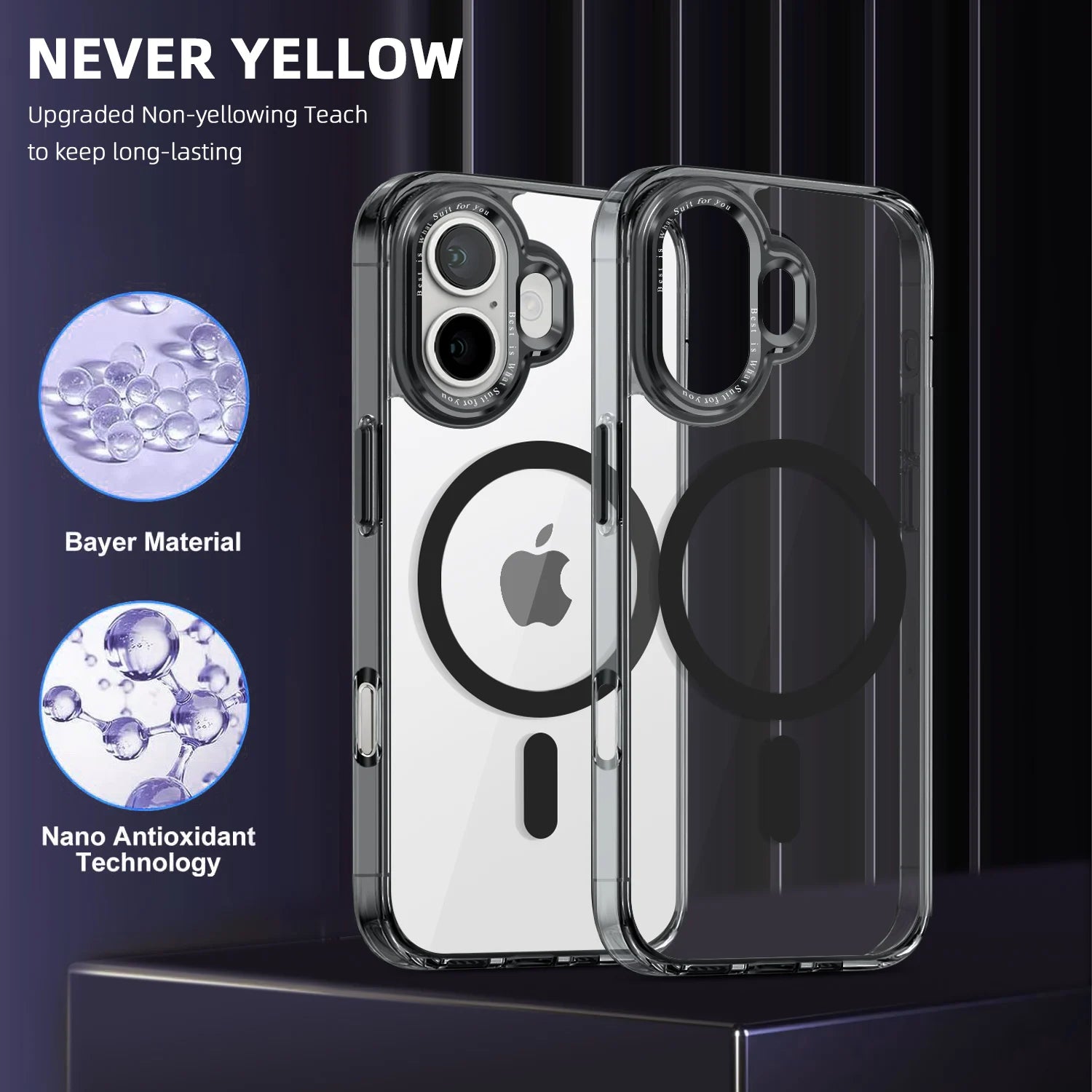 Translucent Magnetic Matte Case for Apple iPhone
