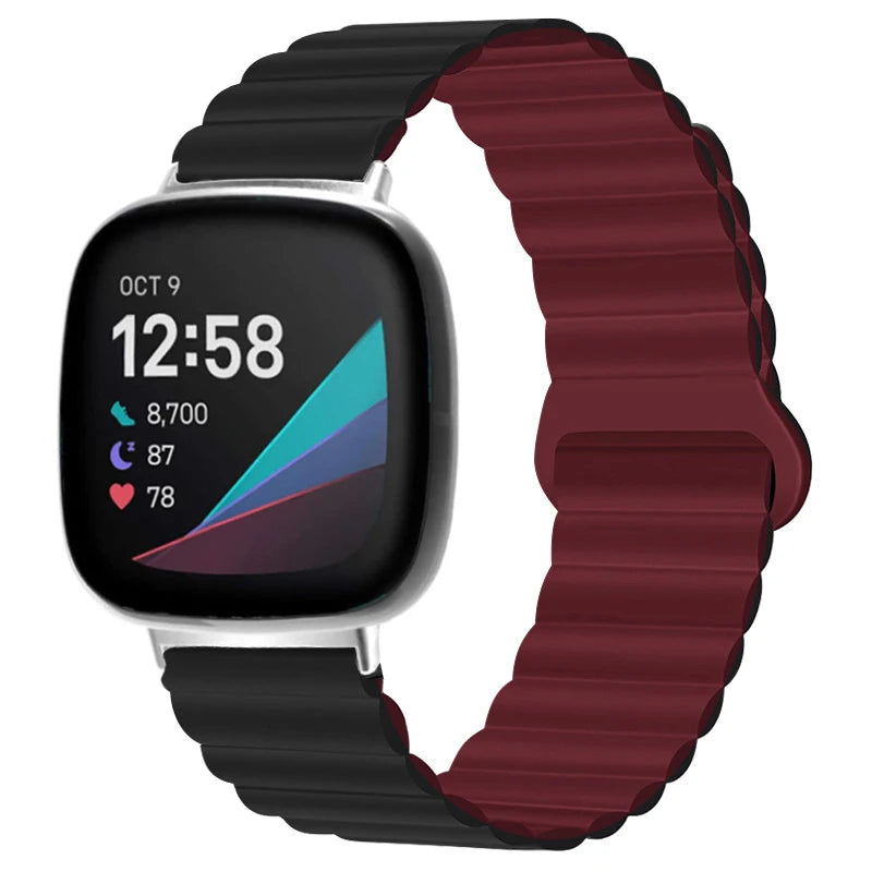 Magnetic Silicone Strap for Fitbit Sense 1 2 Watch