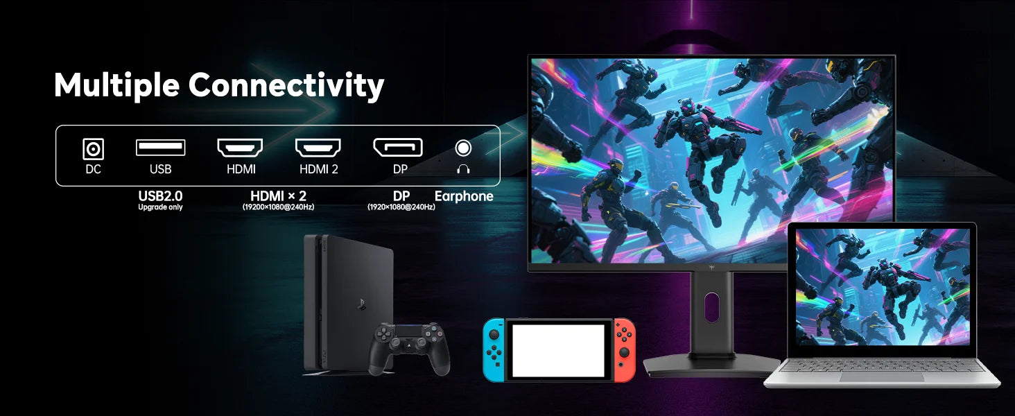 KTC 27" 240Hz 1080p FHD Gaming Monitor - Black