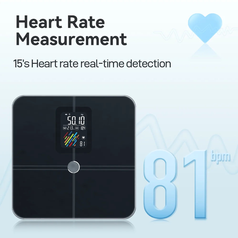 FITDAYS Bluetooth Smart Body Scales - Black