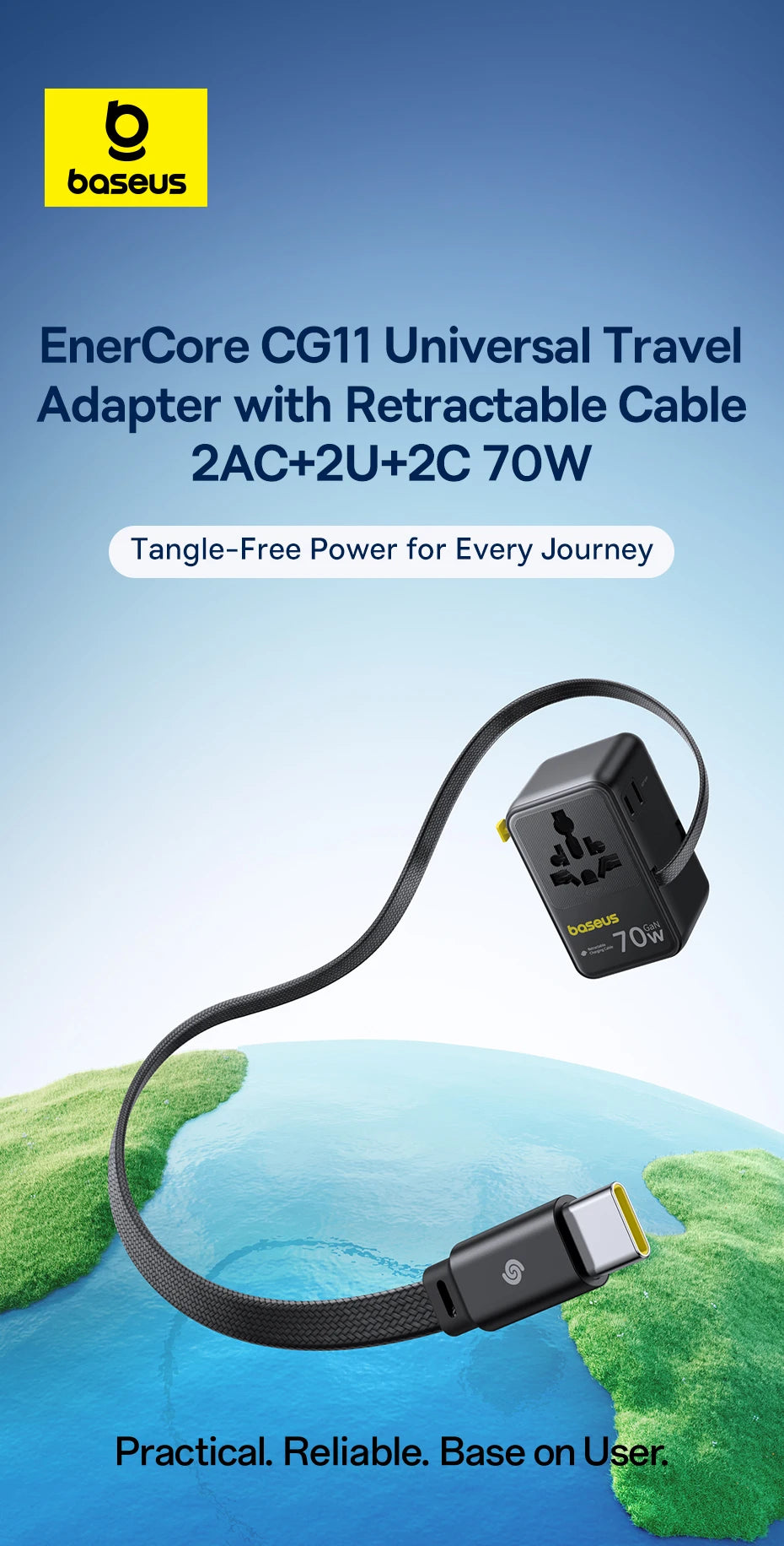 BASEUS EnerCore CG11 GaN5 Universal Travel Adapter
