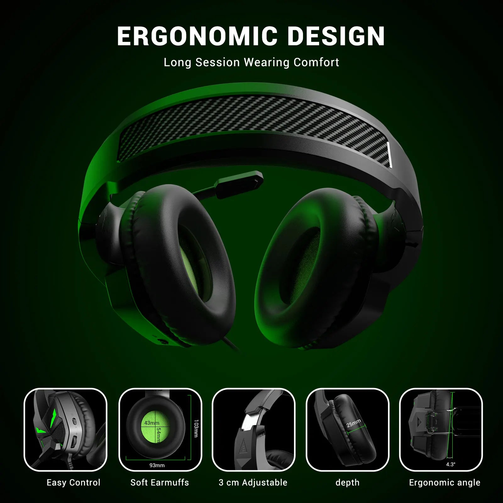 EKSA E7000 Fenrir Wired Gaming Headset