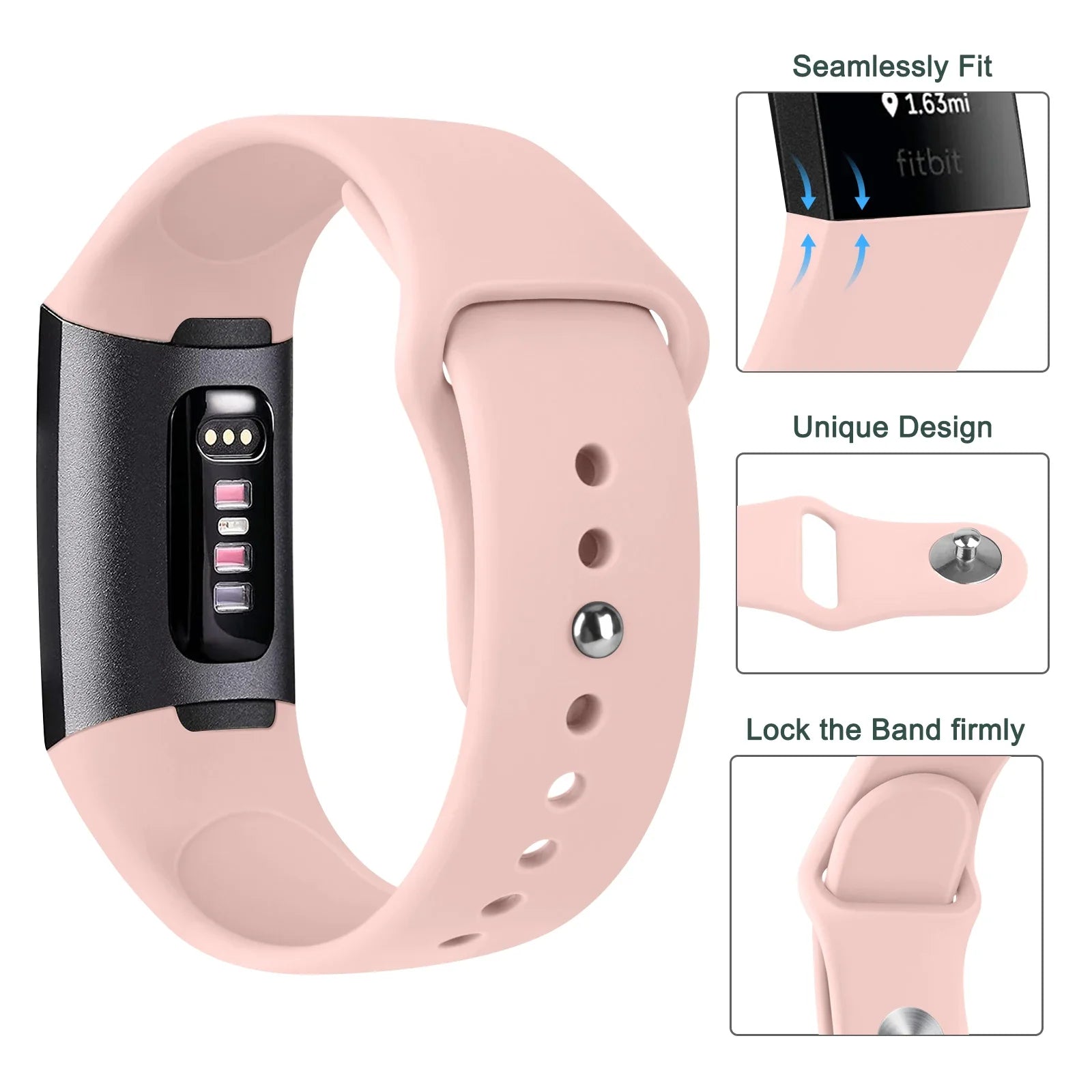 Silicone Strap for Fitbit Charge 3 4