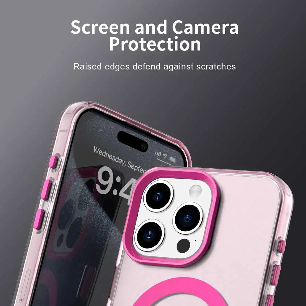 Transparent MagSafe Matte Case for Apple iPhone