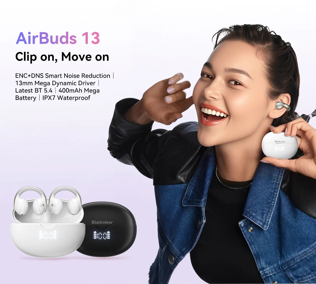 BLACKVIEW AirBuds 13 Bluetooth Wireless Open Ear Headphones