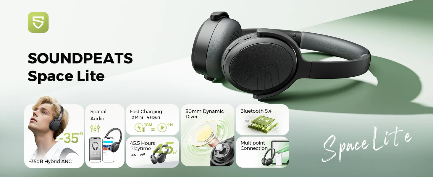 EDIFIER Space Lite ANC Bluetooth Wireless Headphones