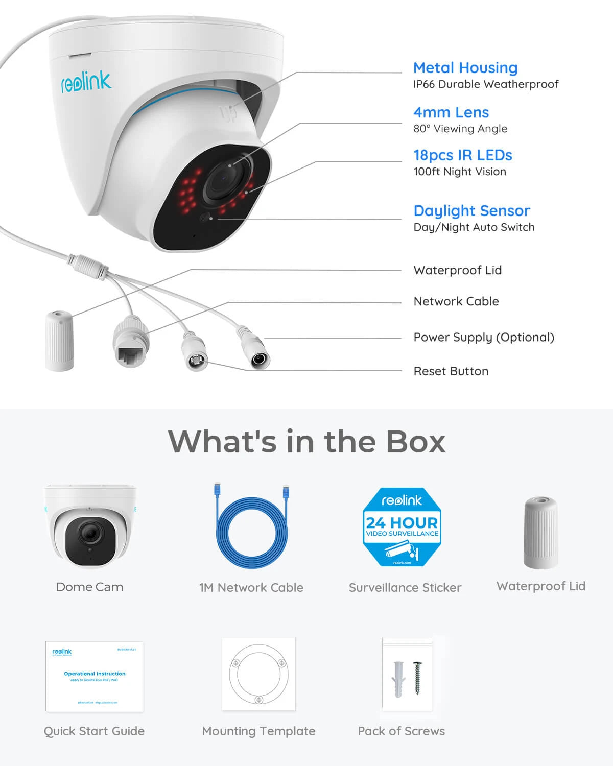 REOLINK RLC-520A 5MP Smart Home Security Camera