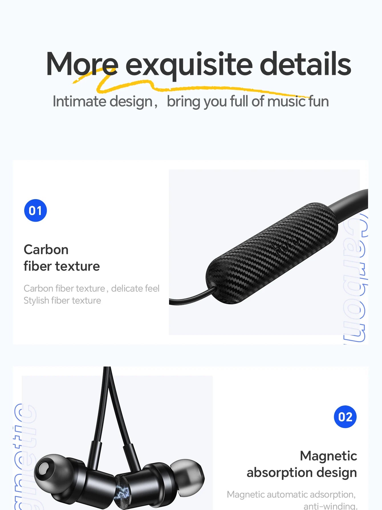 HOCO ES70 Neckband Bluetooth Wireless Earbuds