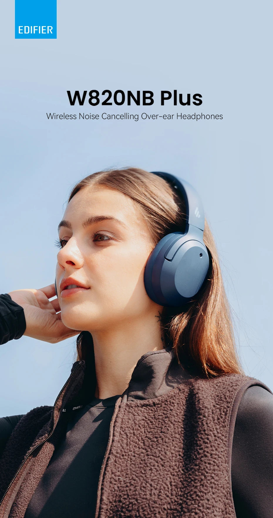 EDIFIER W820NB Plus Noise Cancelling Bluetooth Wireless Headphones