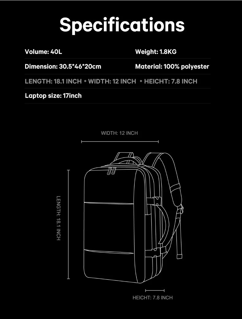 BANGE BG-3028 Professional Laptop Bag & Business Backpack