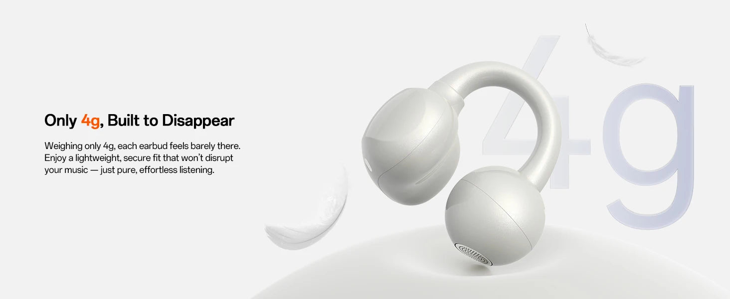 ONEODIO OpenRock E Bluetooth Wireless Open Ear Clip-On Earbuds