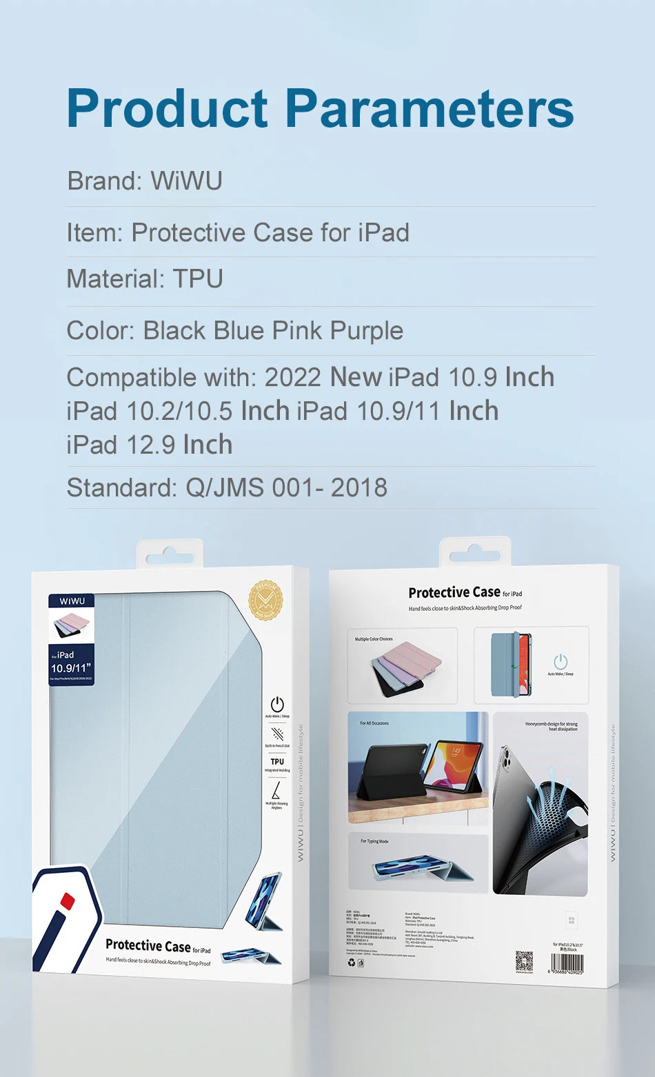 WiWU MK005 Detachable Bluetooth Wireless iPad Keyboard Case