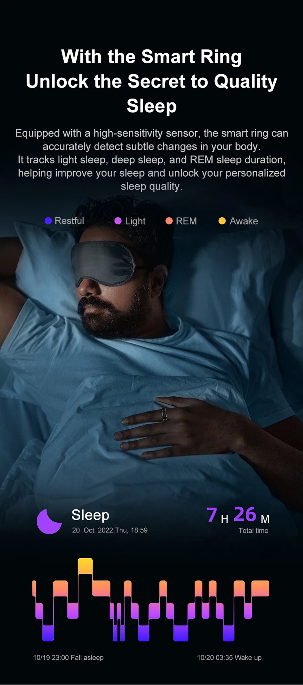 Smart Ring R11 COLMI R11 Smart Ring with Charging Case | Fitness Tracker