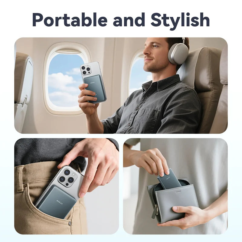 KUULAA Qi2 15W 10000mAh Magnetic Portable Charger and Power Bank