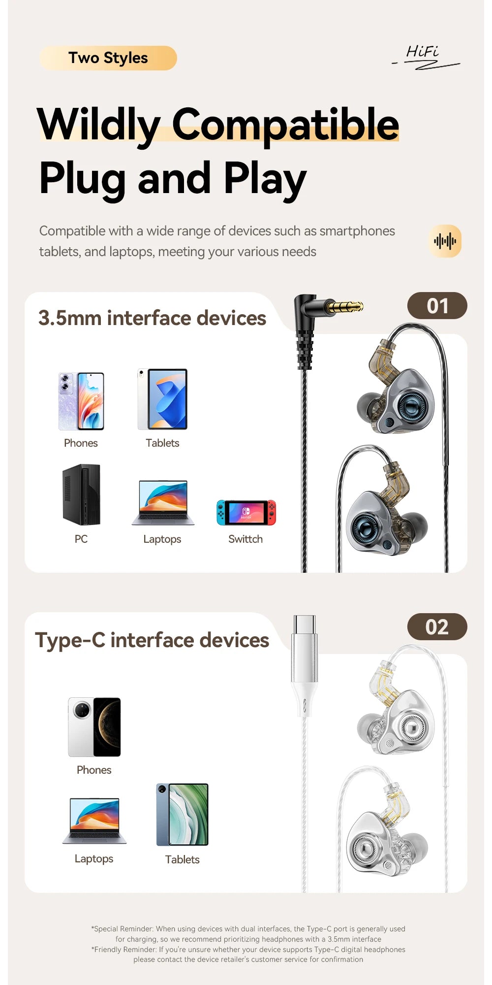 ESSAGER S25 USB-C Detachable Wired Earphones