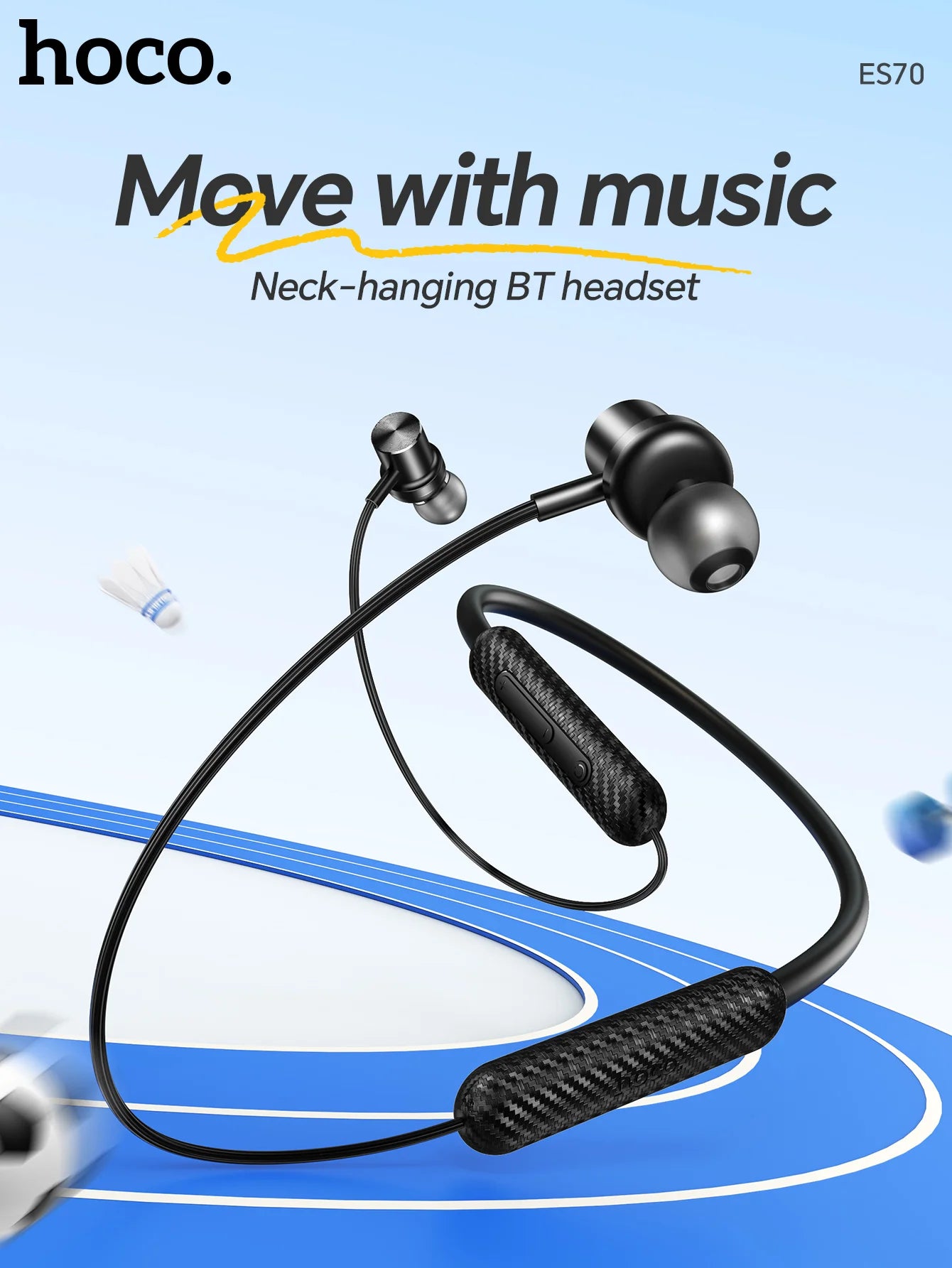 HOCO ES70 Neckband Bluetooth Wireless Earbuds