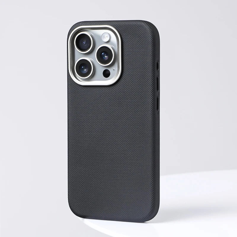 Leather Textured MagSafe Shockproof Case for Apple iPhone