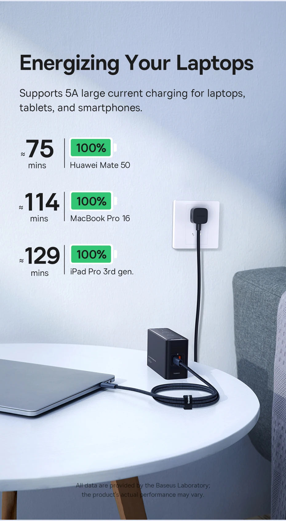 BASEUS Flash Series 240W Type-C to Type-C Charging and Data Cable