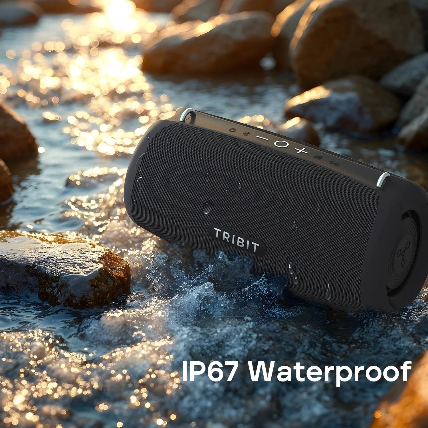 TRIBIT StormBox Lava Portable Bluetooth Speaker and Power Bank